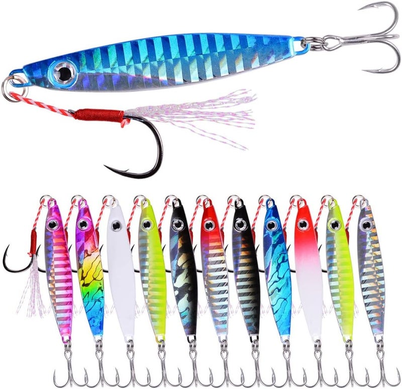 Aorace Jigging Lure Lead Fish Metal Jig Fishing Lure Paillette Knife Artificial Hard Bait Laser Body - Image 1